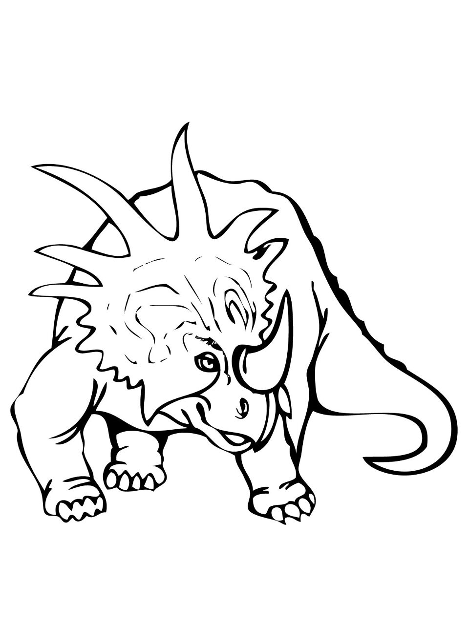 Desenho de Estiracossauro para colorir e imprimir: número 15