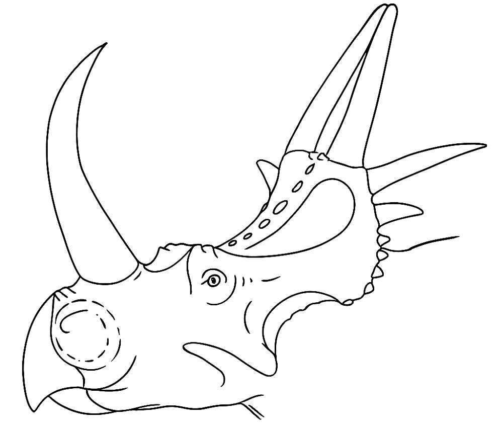 Desenho de Estiracossauro para colorir e imprimir: número 18