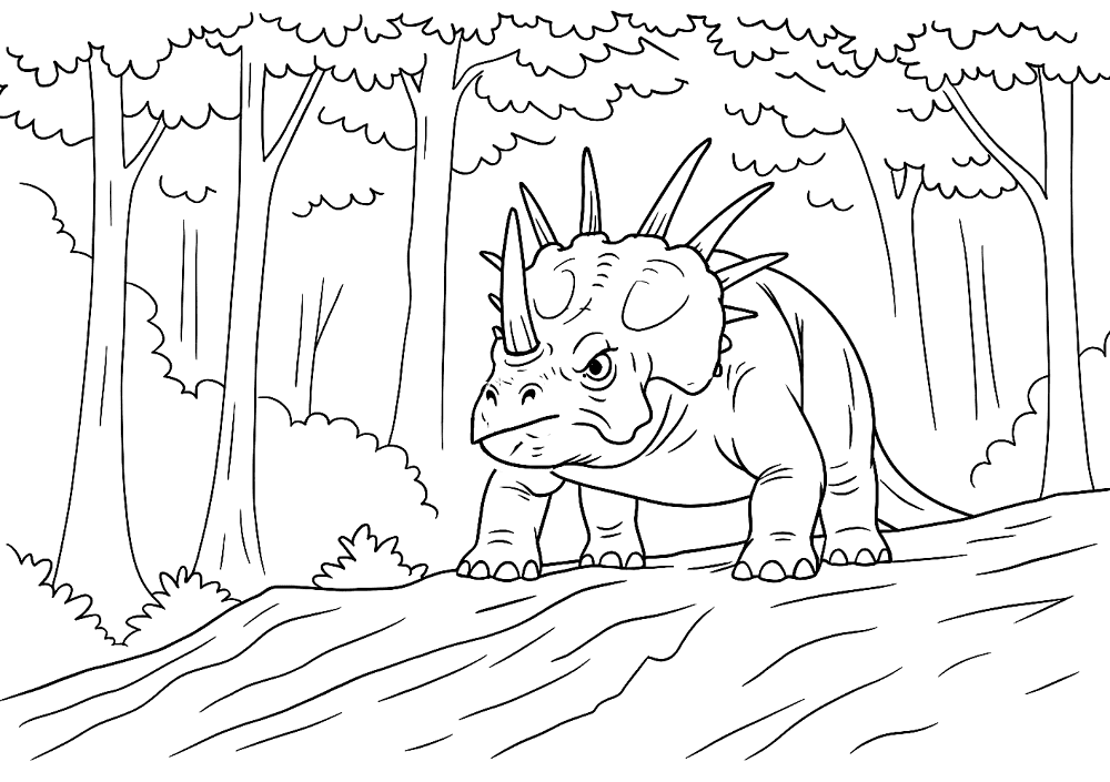 Desenho de Estiracossauro para colorir e imprimir: número 20
