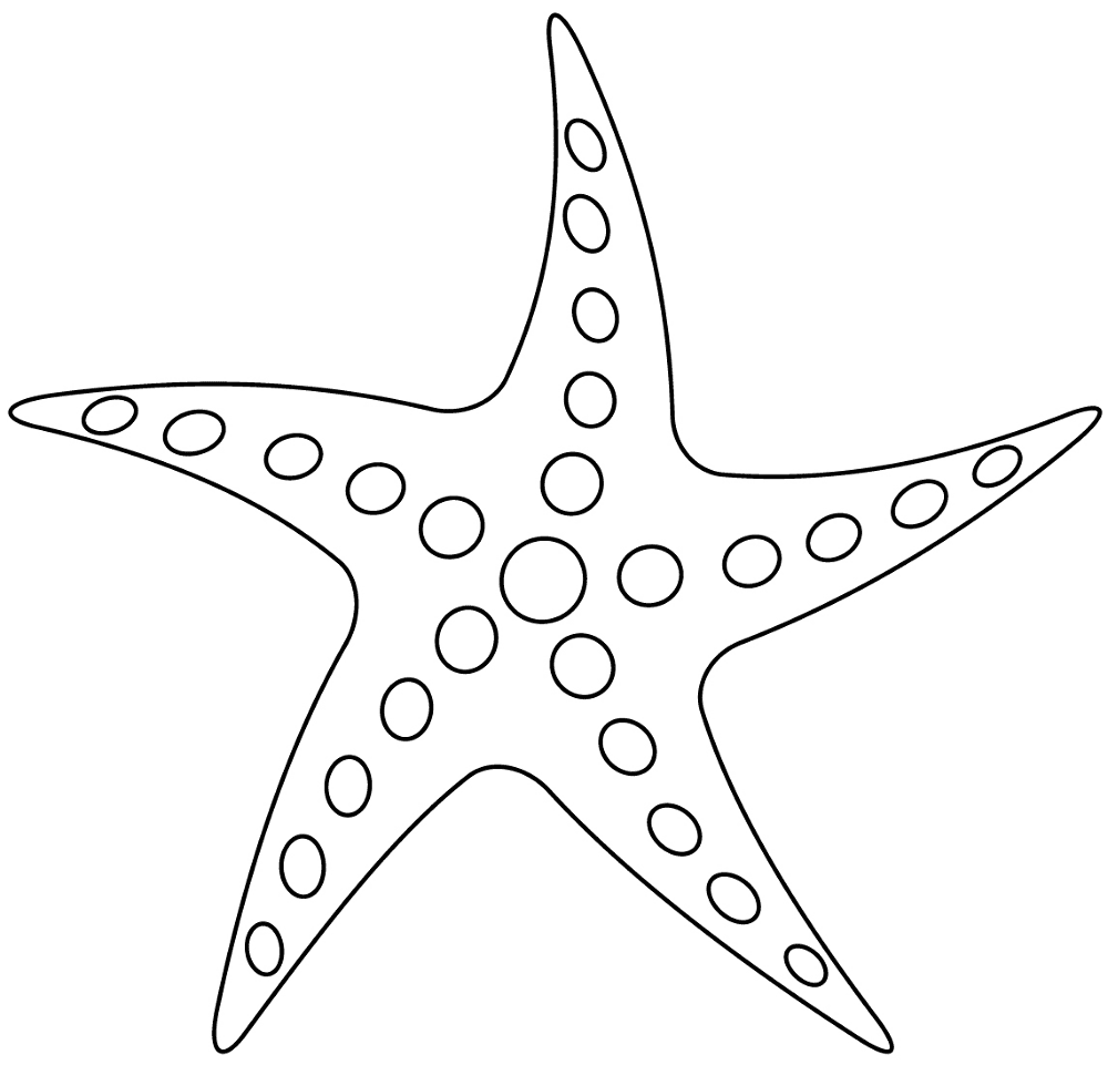 Desenho de Estrela Do Mar para colorir e imprimir: número 3