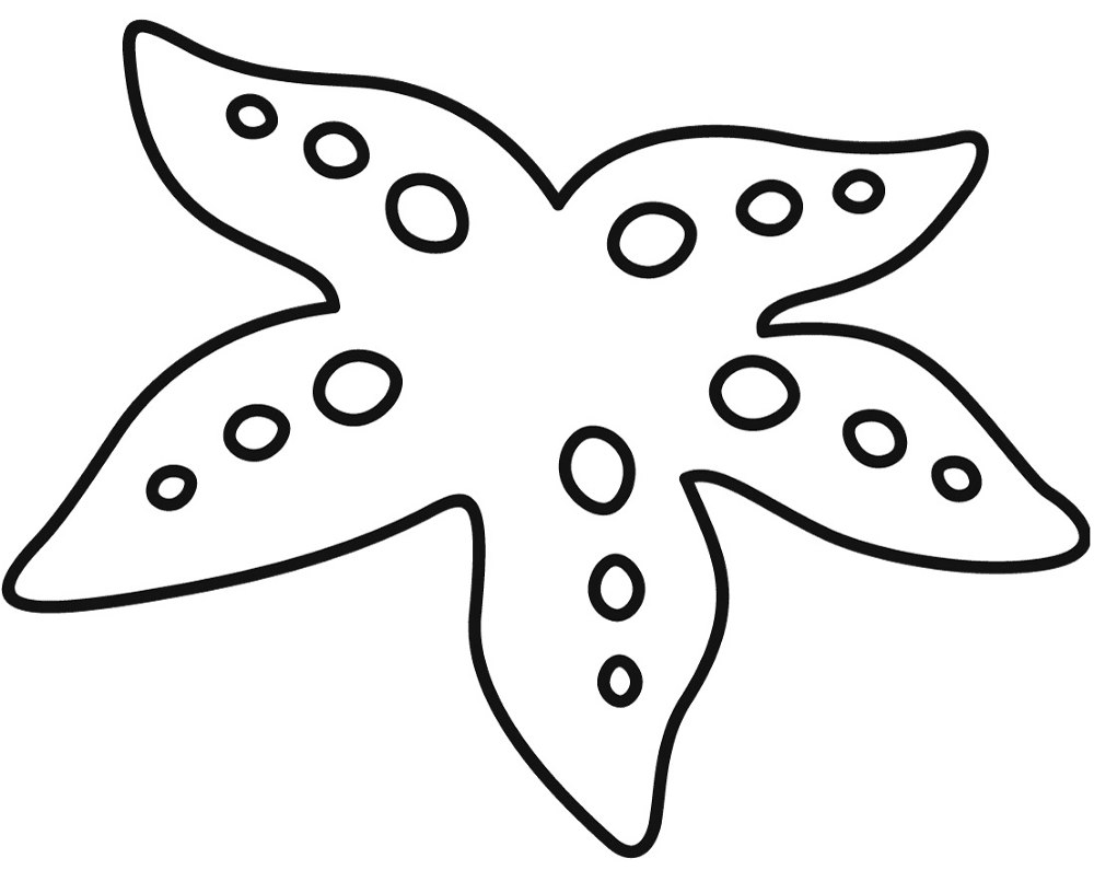 Desenho de Estrela Do Mar para colorir e imprimir: número 4