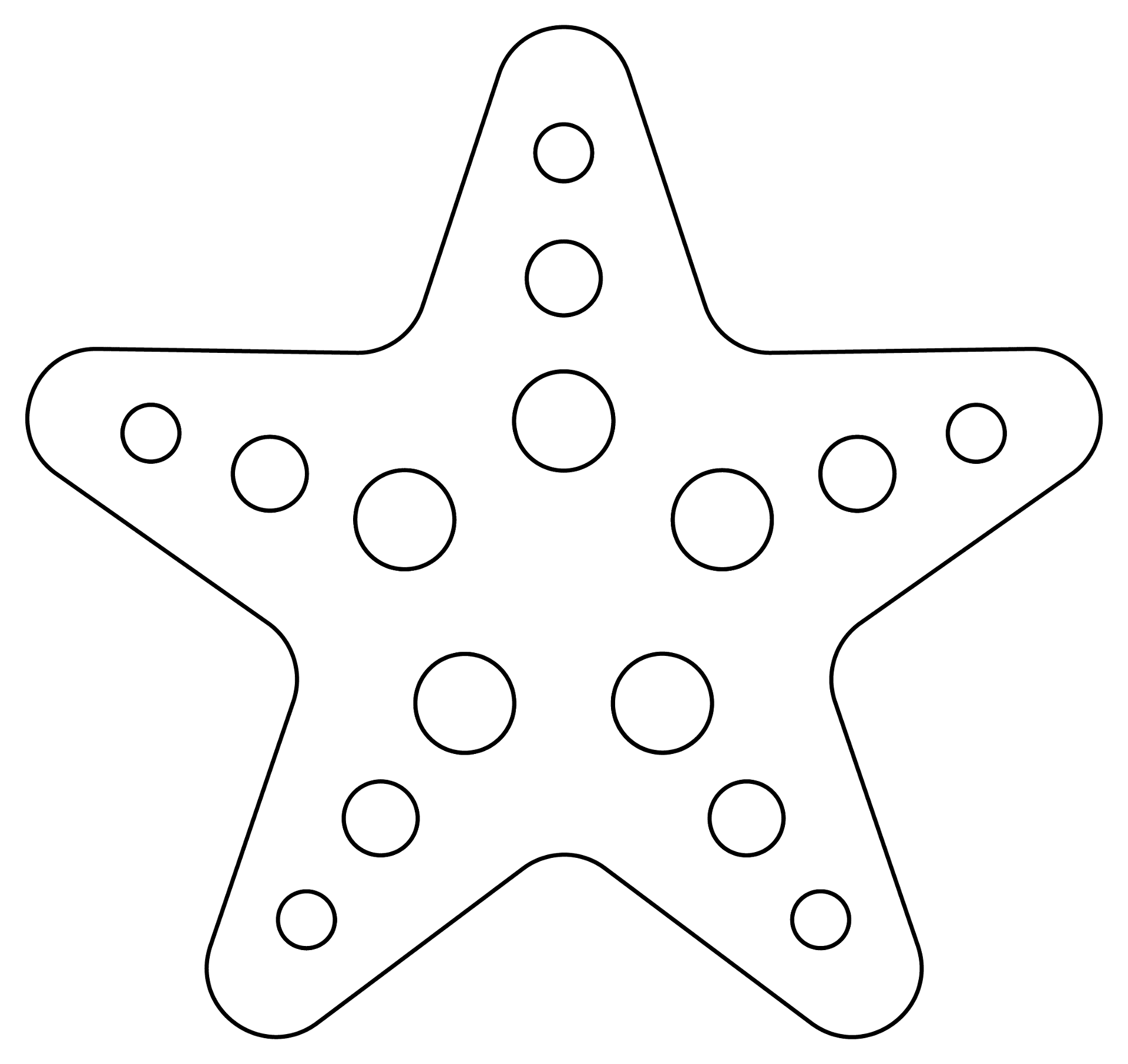 Desenho de Estrela Do Mar para colorir e imprimir: número 6