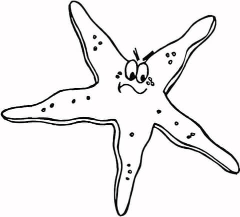 Desenho de Estrela Do Mar para colorir e imprimir: número 11