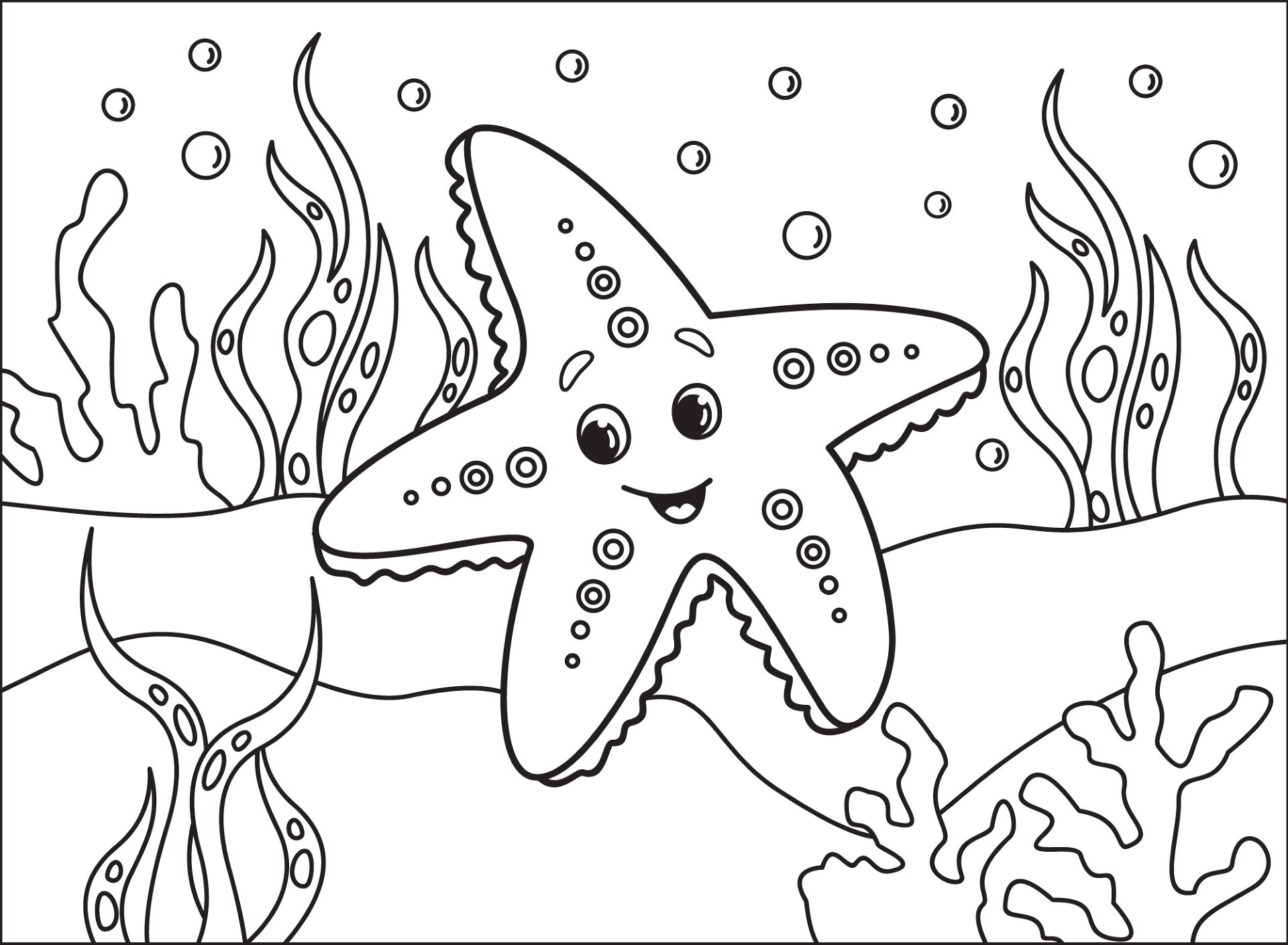 Desenho de Estrela Do Mar para colorir e imprimir: número 39