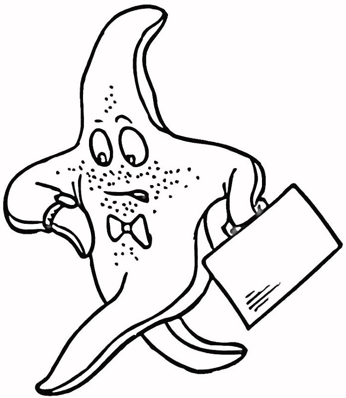Desenho de Estrela Do Mar para colorir e imprimir: número 41