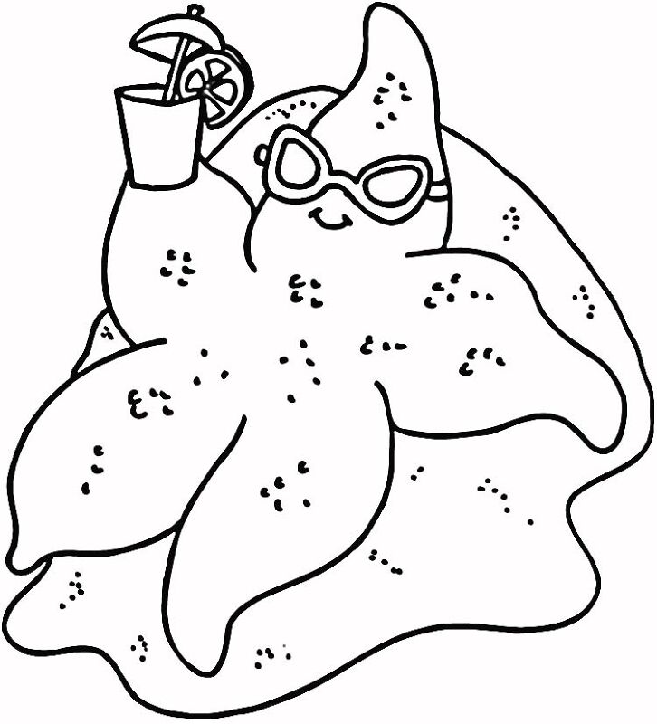 Desenho de Estrela Do Mar para colorir e imprimir: número 42