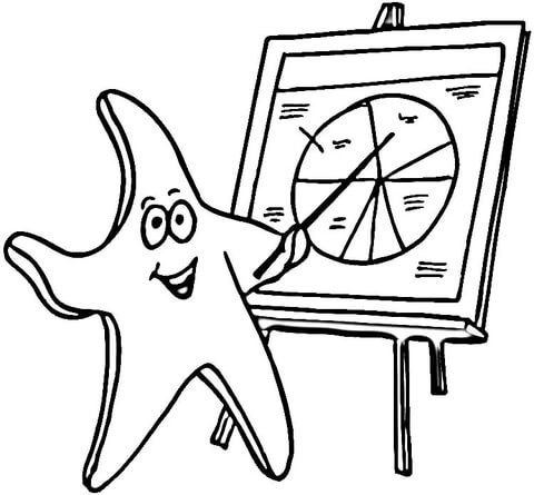 Desenho de Estrela Do Mar para colorir e imprimir: número 44