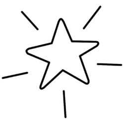 Desenho de Estrelas para colorir e imprimir: número 3