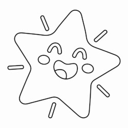 Desenho de Estrelas para colorir e imprimir: número 7