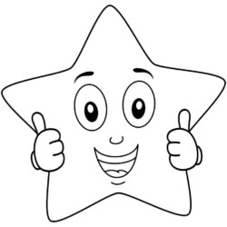 Desenho de Estrelas para colorir e imprimir: número 10