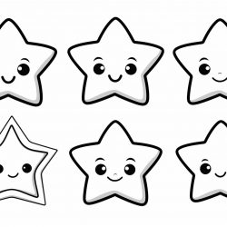 Desenho de Estrelas para colorir e imprimir: número 12