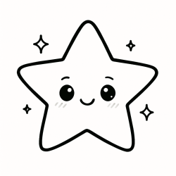 Desenho de Estrelas para colorir e imprimir: número 13