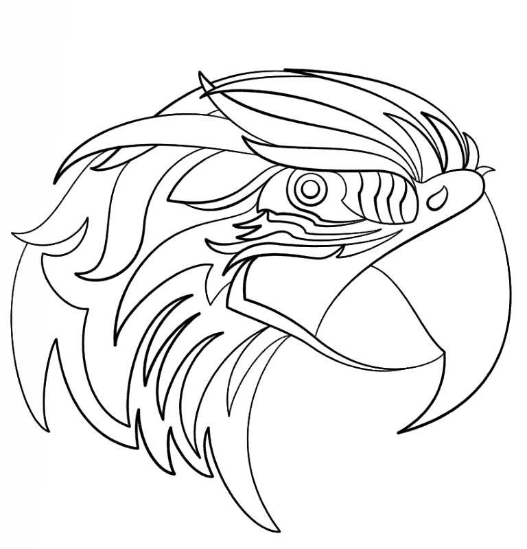 Desenho de Exótico para colorir e imprimir: número 6