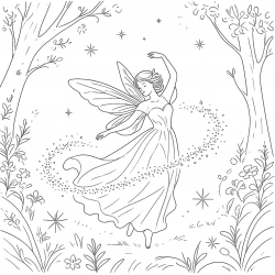 Desenho de Fadas para colorir e imprimir: número 13