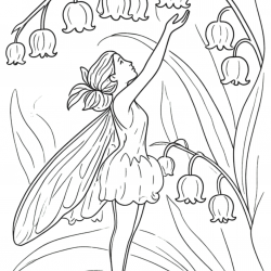 Desenho de Fadas para colorir e imprimir: número 14