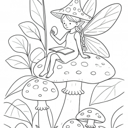 Desenho de Fadas para colorir e imprimir: número 15