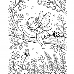 Desenho de Fadas para colorir e imprimir: número 16