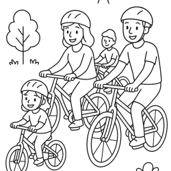 Desenho de Familias para colorir e imprimir: número 7