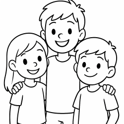 Desenho de Familias para colorir e imprimir: número 13
