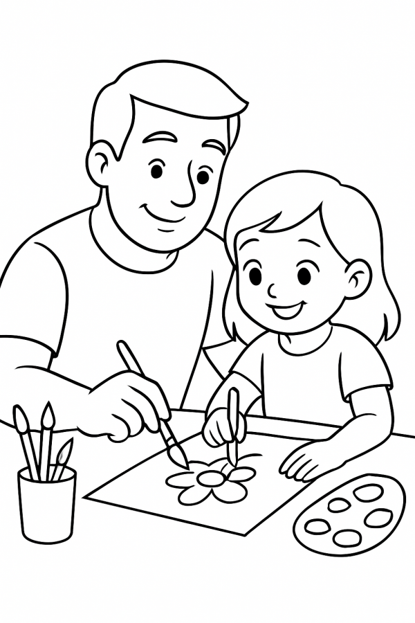 Desenho de Familias para colorir e imprimir: número 16