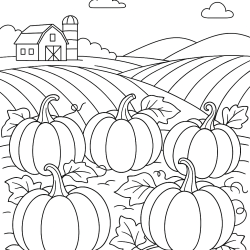 Desenho de Fazenda para colorir e imprimir: número 9