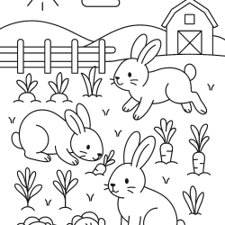 Desenho de Fazenda para colorir e imprimir: número 10