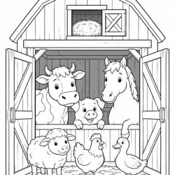Desenho de Fazenda para colorir e imprimir: número 14