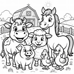 Desenho de Fazenda para colorir e imprimir: número 16
