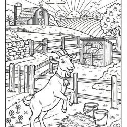 Desenho de Fazenda para colorir e imprimir: número 18
