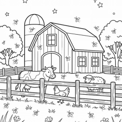 Desenho de Fazenda para colorir e imprimir: número 19