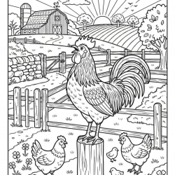 Desenho de Fazenda para colorir e imprimir: número 20