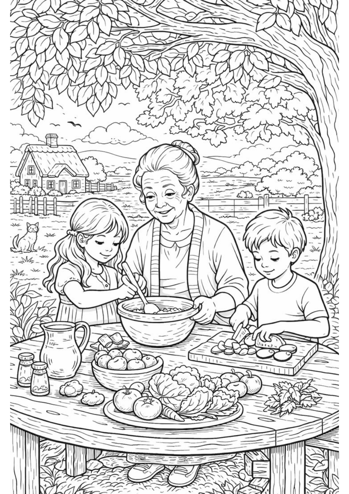 Desenho de Fazenda para colorir e imprimir: número 21