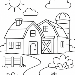 Desenho de Fazenda para colorir e imprimir: número 22