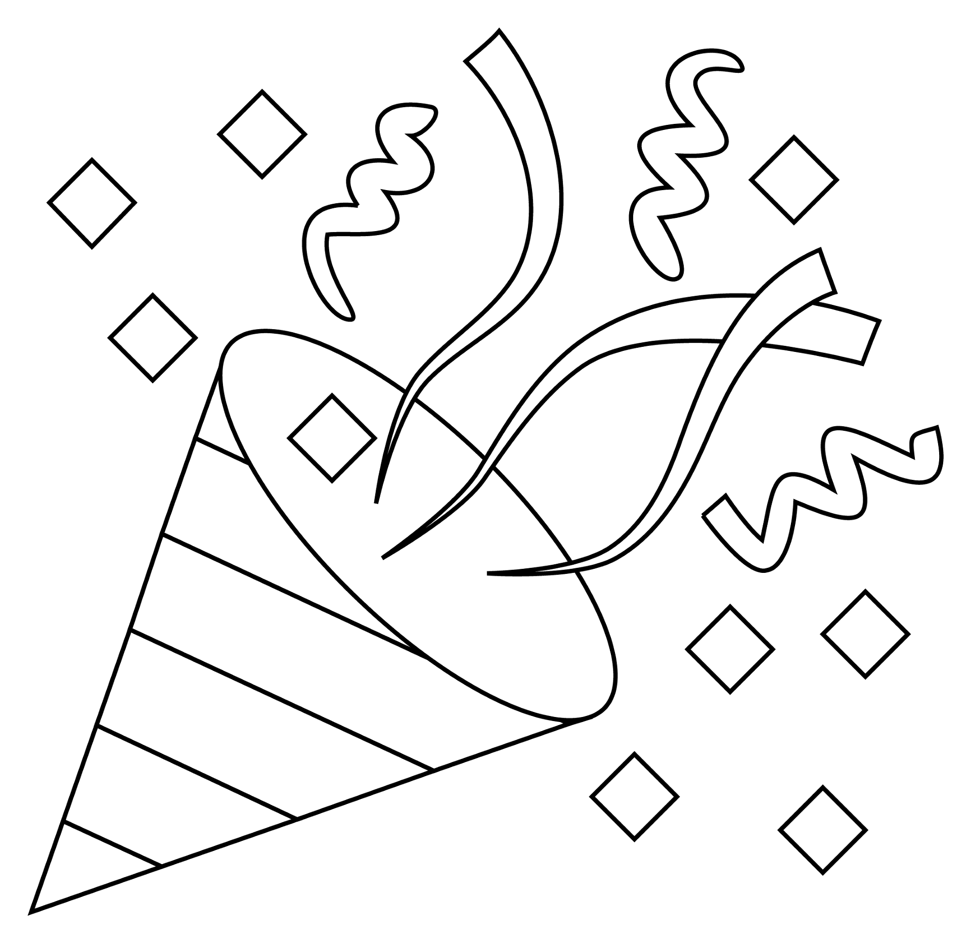 Desenho de Feliz Aniversário para colorir e imprimir: número 1