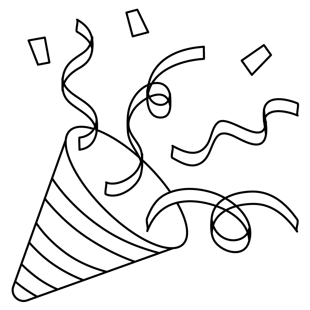 Desenho de Feliz Aniversário para colorir e imprimir: número 4
