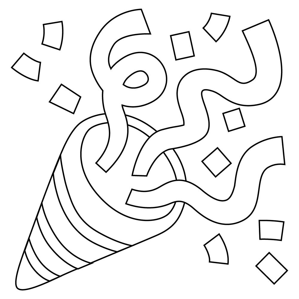 Desenho de Feliz Aniversário para colorir e imprimir: número 5