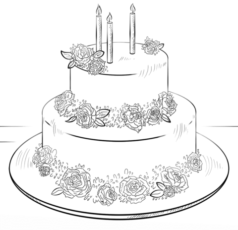 Desenho de Feliz Aniversário para colorir e imprimir: número 6