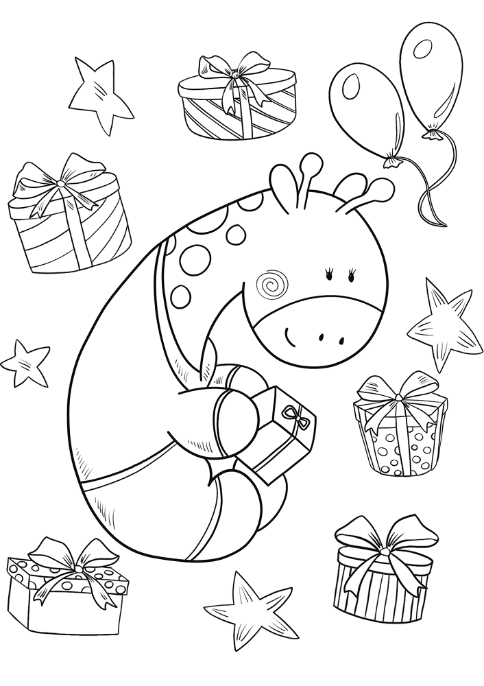 Desenho de Feliz Aniversário para colorir e imprimir: número 18