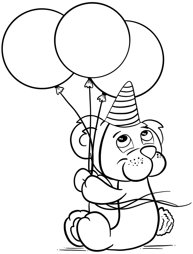 Desenho de Feliz Aniversário para colorir e imprimir: número 22
