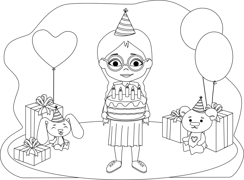 Desenho de Feliz Aniversário para colorir e imprimir: número 37