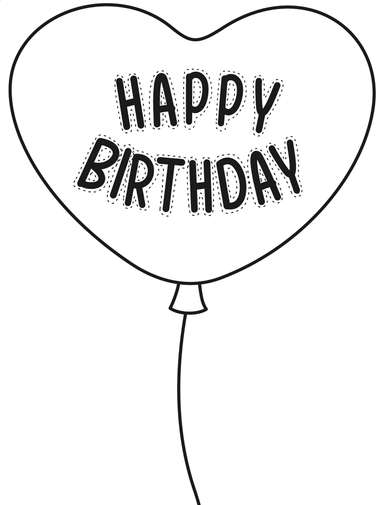 Desenho de Feliz Aniversário para colorir