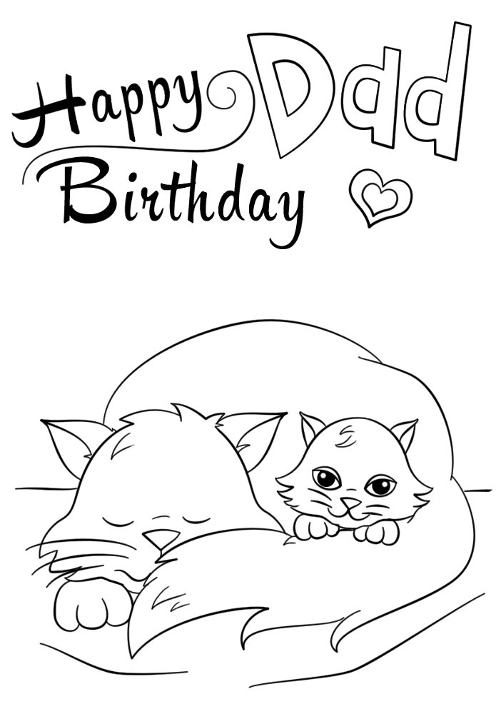 Desenho de Feliz Aniversário para colorir