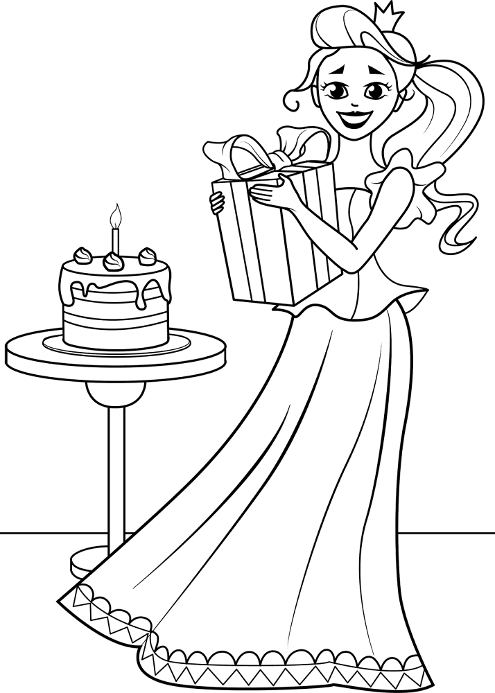 Desenho de Feliz Aniversário para colorir