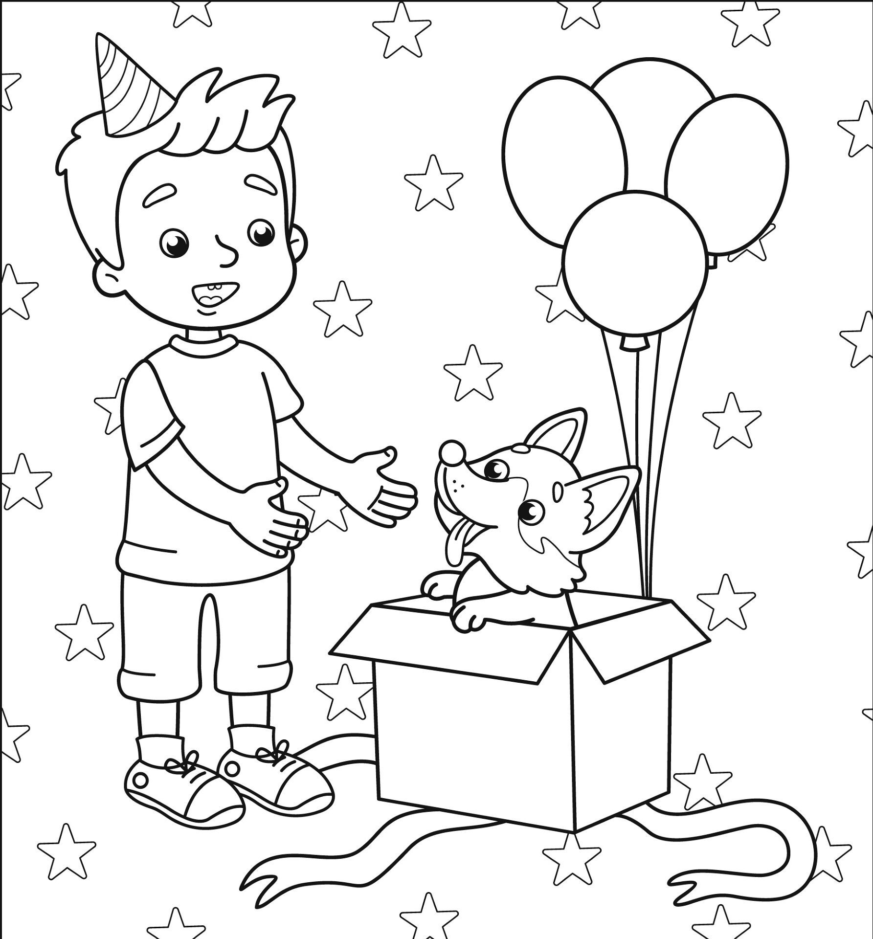 Desenho de Feliz Aniversário para colorir