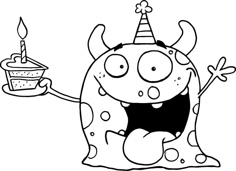 Desenho de Feliz Aniversário para colorir