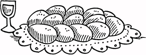 Desenho de Feriados Judeus para colorir e imprimir: número 6