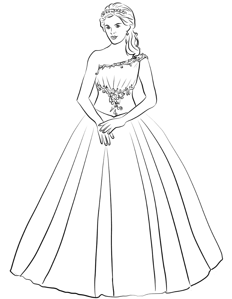 Desenho de Festa De Debutante para colorir e imprimir: número 2