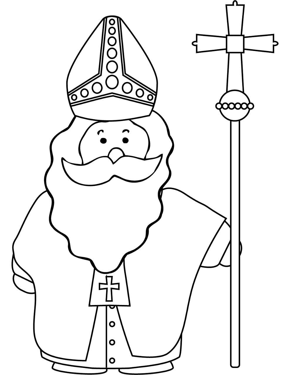 Desenho de Festa De São Nicolau para colorir e imprimir: número 1