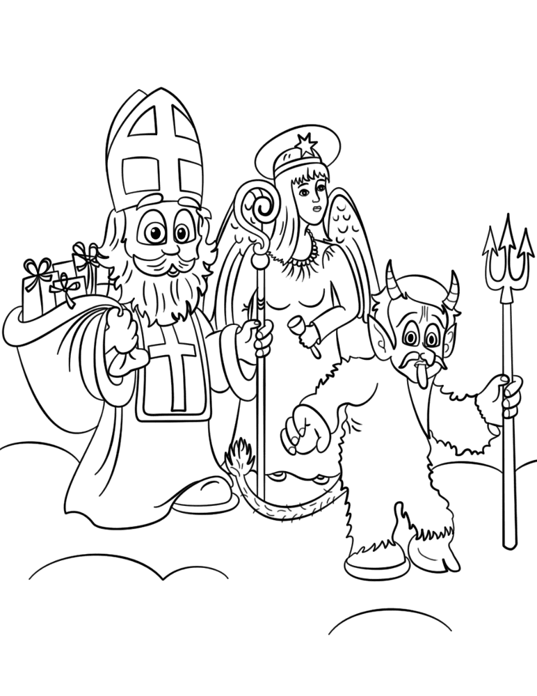 Desenho de Festa De São Nicolau para colorir e imprimir: número 2
