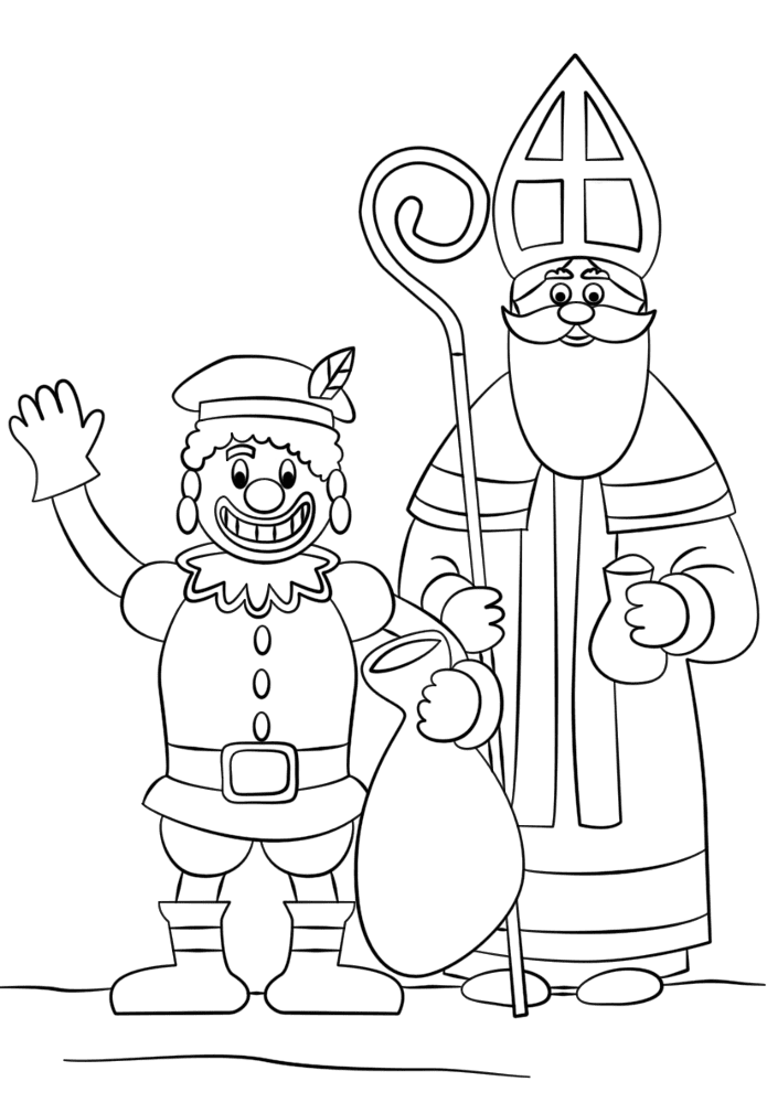 Desenho de Festa De São Nicolau para colorir e imprimir: número 3